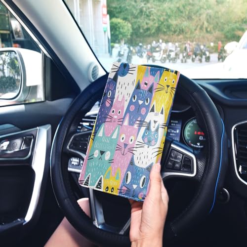 Organizador de documentos para auto cuero miniatura 7