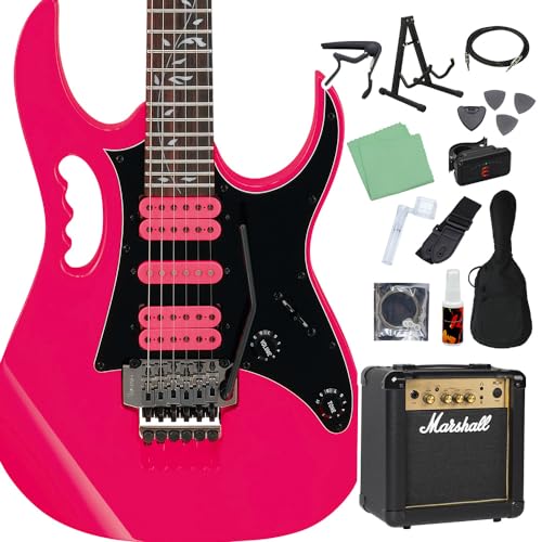 Ibanez JEMJRSP-PK PINK エレキギター初心者14点セット 【MG10付き】 Steve Vai モデル スティーヴ・ヴァイ アイバニーズ