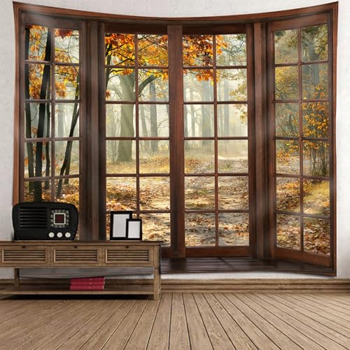 Tenture murale vue de la fenêtre pour chambre enfant et salon décor cocooning
