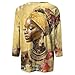 Black History Month Shirts Women Afro African Pride Culture Shirts for Women Melanin 3/4 Sleeve Tops Cotton Crewneck Pullover Blouse
