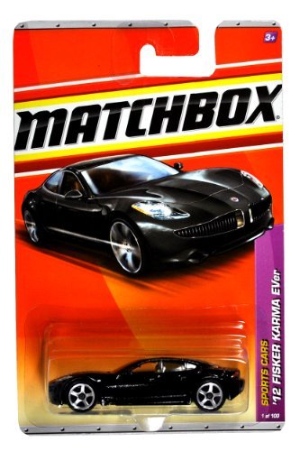 Matchbox MBX Autos Deportivos 1:64 Negro Plug-In Fisker Karma miniatura 1