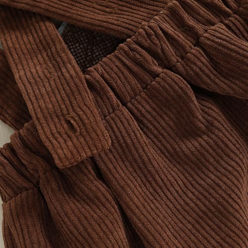 Newborn Baby Boy Girl Football Outfit Rugby Embroidery Corduroy Overall Shorts Backless Bubble Romper Cute Jumpsuit 6