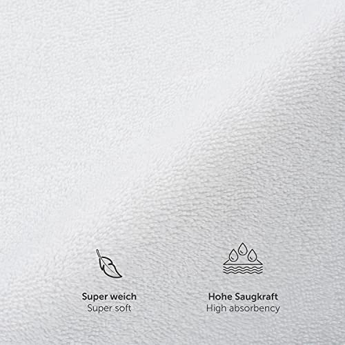 Blumtal Premium Frottier Handtücher Set 2 teilig 100% Baumwolle - Oeko-TEX zertifiziertes Towel 2X (50x100 cm) - Ultra saugstarkes… – Ansicht 5