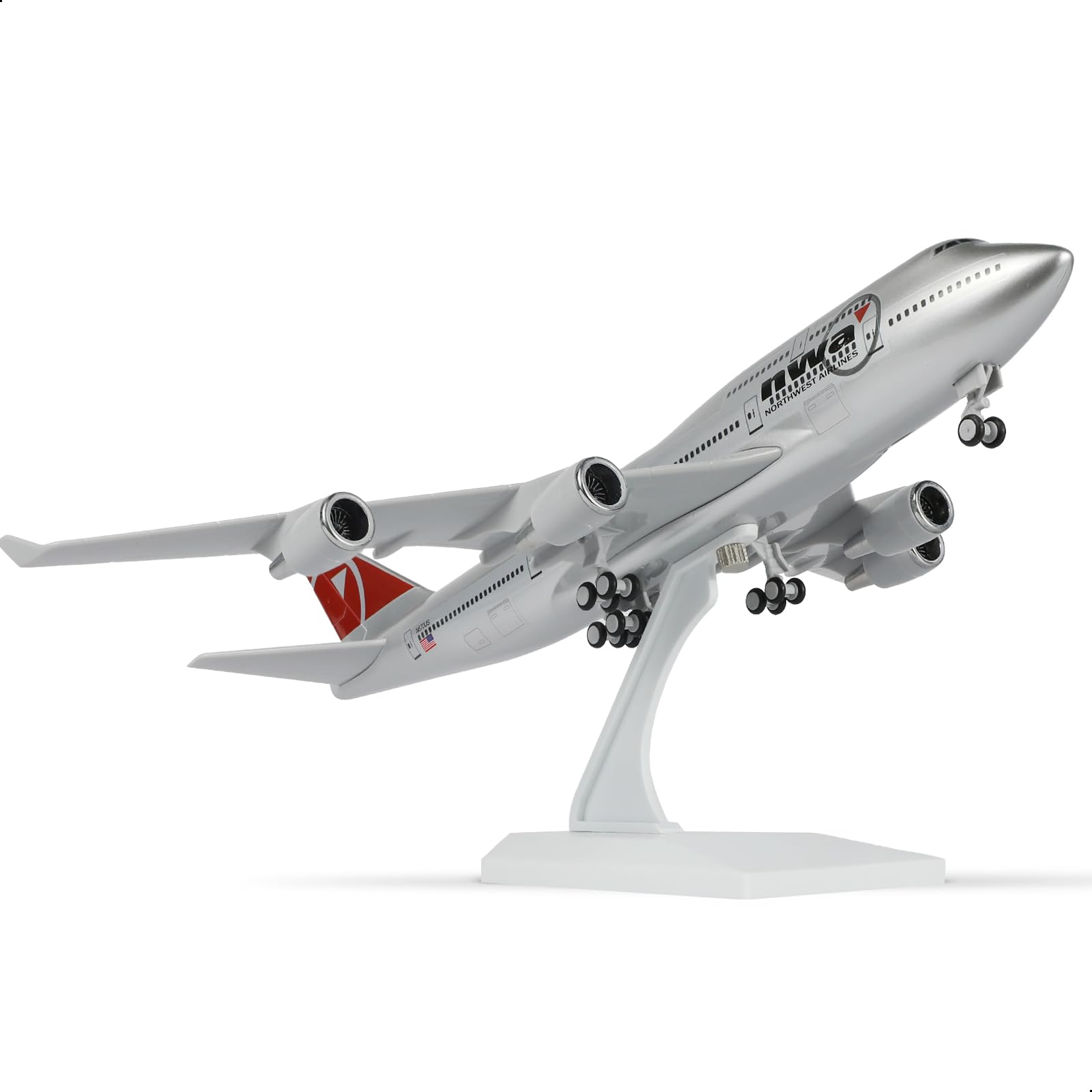 1/240 737 model samolotu do Northwest Airlines do Boeinga 737, model samolotu ze stojakiem (długość 30 cm), wstępnie wykonany zestaw modelarski dla dorosłych - kreatywne prezenty z lotnicy