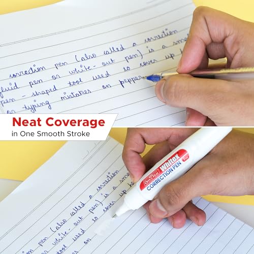 Image of Soni Officemate Correction Pen 7ml| Pack of 10 | Instant Drying, Precise & Choke-Free | Transparent Cap & Easy Application | For Office, School & Home