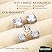 Moissanite Stud Earrings : 18K White Gold Plated Solid 925 Sterling Silver Earring Hypoallergenic Dainty Flat Back Stud Earrings Jewelry for Women Men D Color VVS1 Clarity 1.2ct