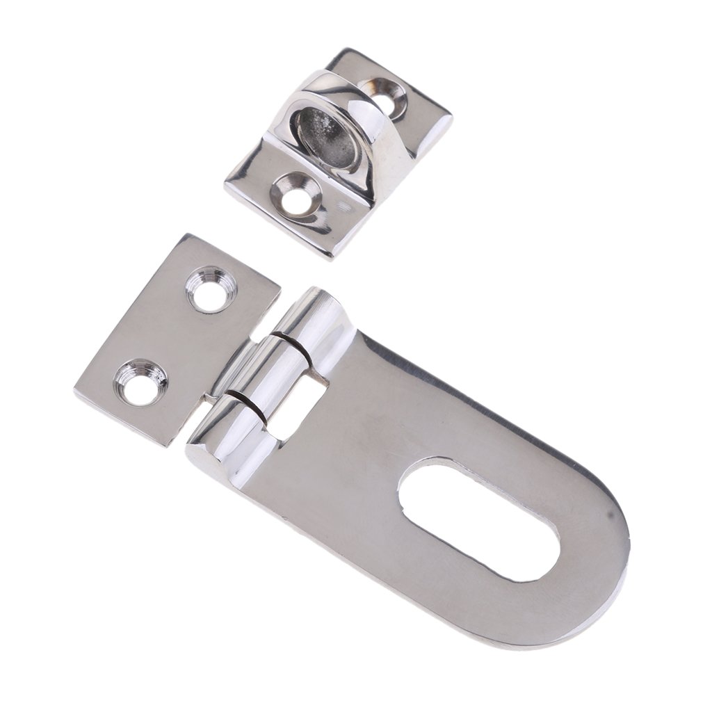 D DOLITY Stainless Steel Hasp Hinge Lock for Boat Cabin Door/Garage
