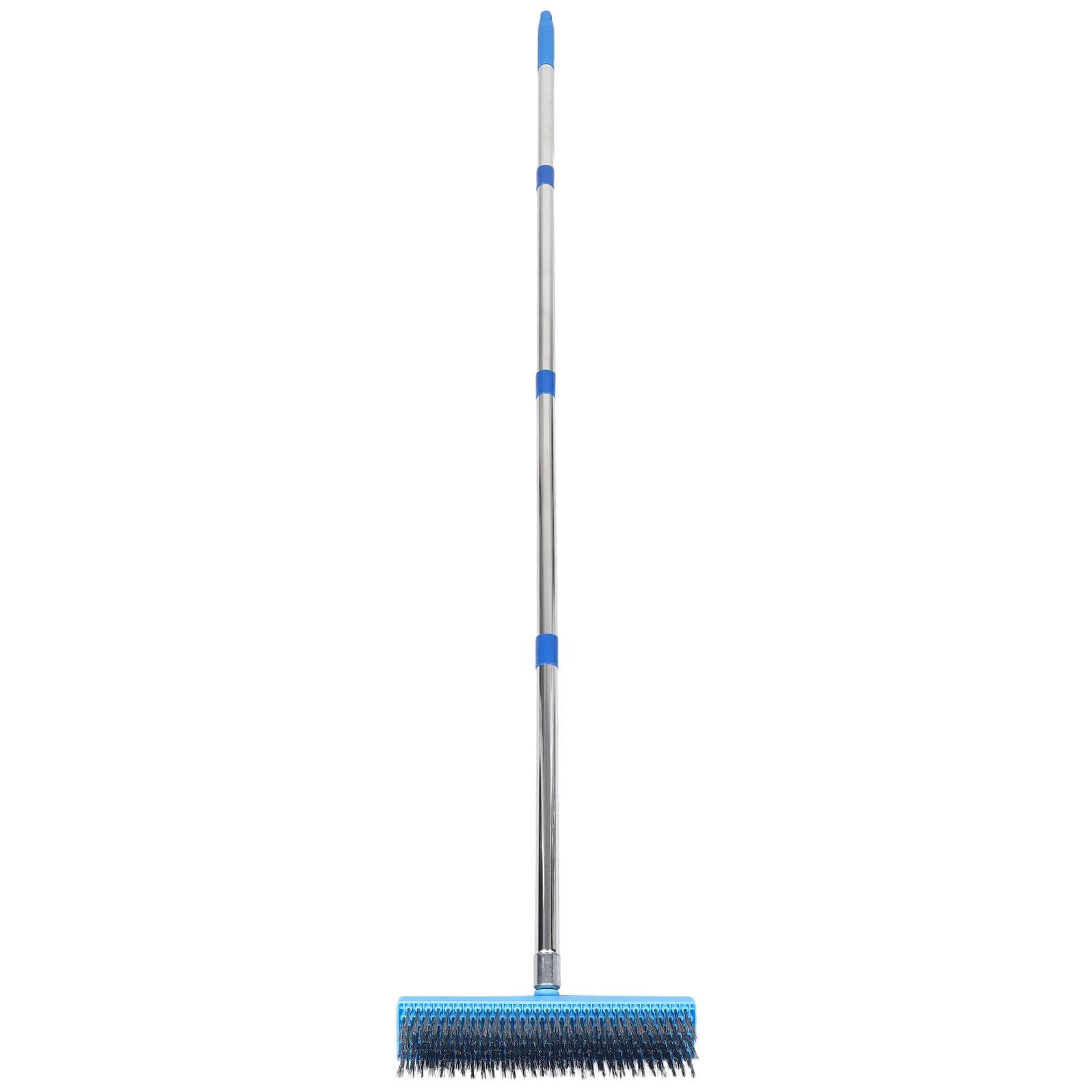 Brosse de Nettoyage avec Manche Long pour Salle de Bain Brosse pour Joints et Murs de Bain Poils Rigides en Acier Inoxydable Couleur Argenté, Maison et L'étang