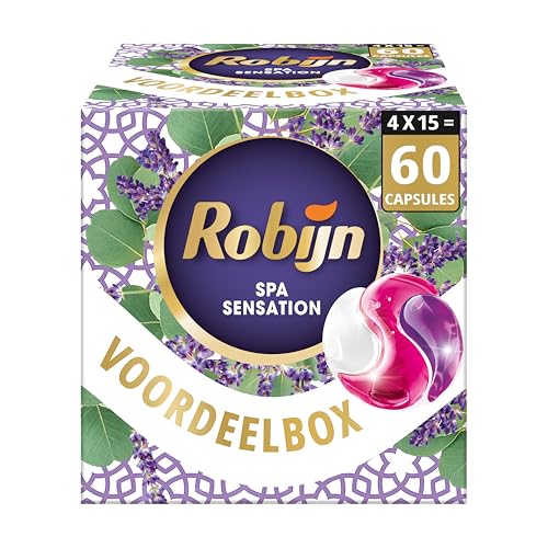 Robijn Collections Color Spa Sensation 3-in-1 Wascapsules, speciaal ontwikkeld voor de bonte en gekleurde was - 4 x 15 wasbeurten - Voordeelverpakking