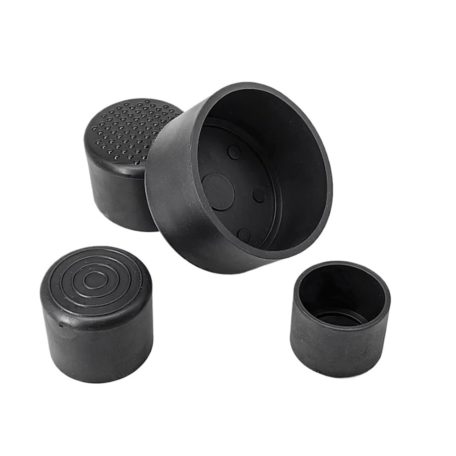 Tappo for tubo con manicotto in gomma morbida in PVC nero