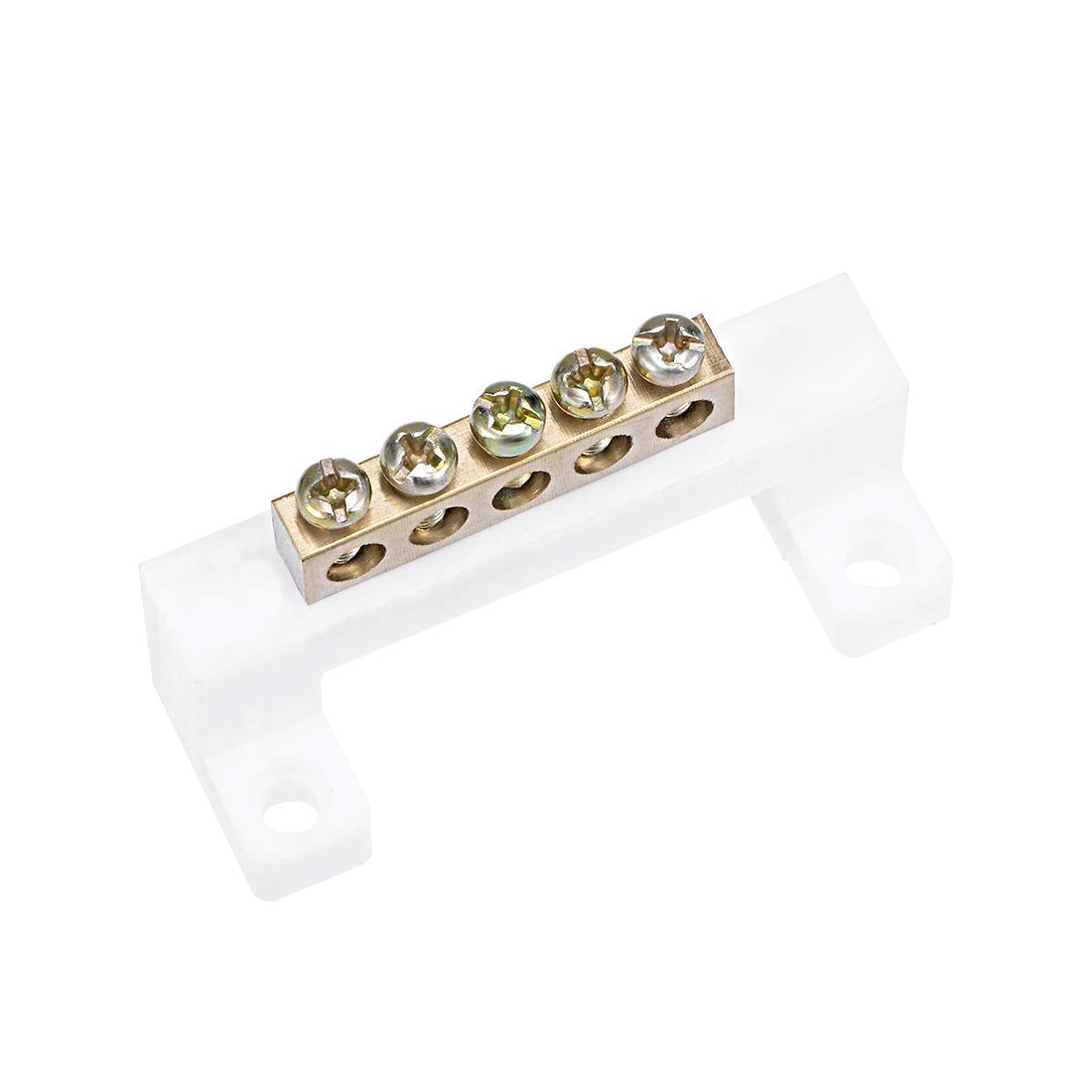 5 Positionen Schraubklemme aus Kupfer, Klemmleiste, einreihiger Anschluss, hohe Brücke, Design für elektrische Verteilung