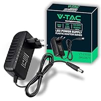 V-TAC Netzteil Adapter 12V 30W 2,5A für Kameras, LED-Streifen, Modem - Transformator 12V - Netzadapter für Bildschirme und Elektronische Geräte - Eingang AC 100-240V - Euro Stecker