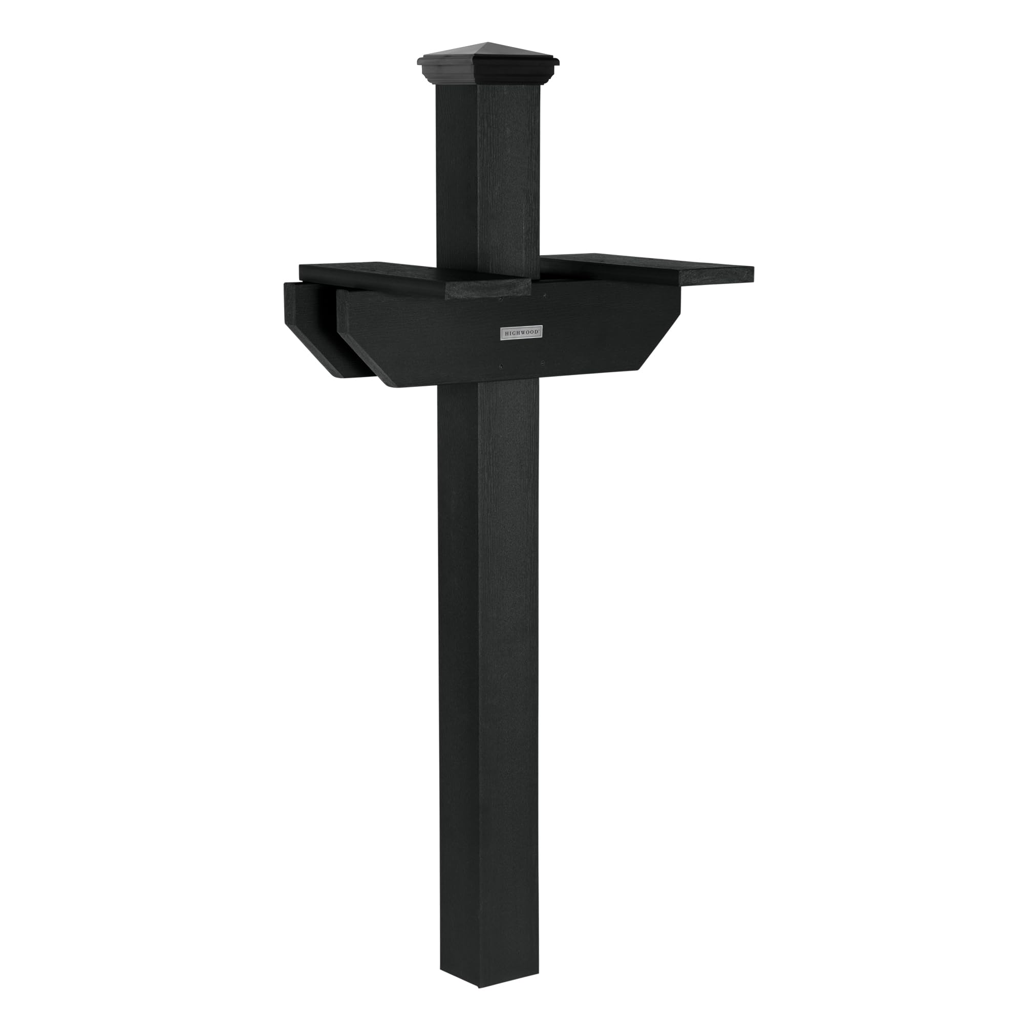 Hazelton Side-by-Side Mailbox Post, Black
