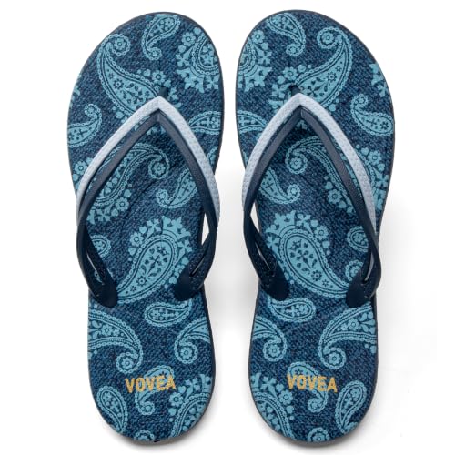 Image of VOVEA Flip Flops For Women Non-Slip Bathroom Shower Shoes Cushion foam Indoor and Outdoor Sandals