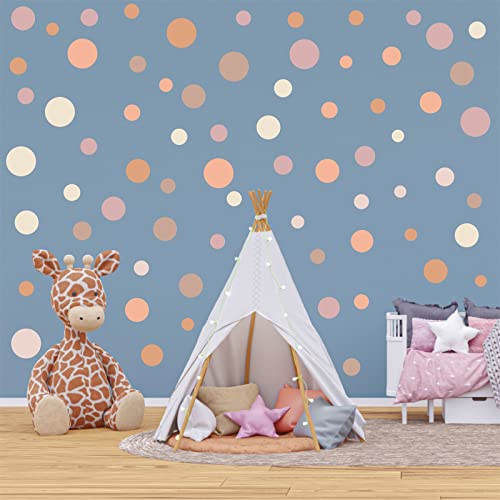 Easma Polka Dots Wall Decals Circle Wall Stickers Dots Window Clings Vinyl Wall Decal Removable Primary Colors Vinyl Circle Wall Stickers Easy Peel And Stick Wall Decals #TOP4