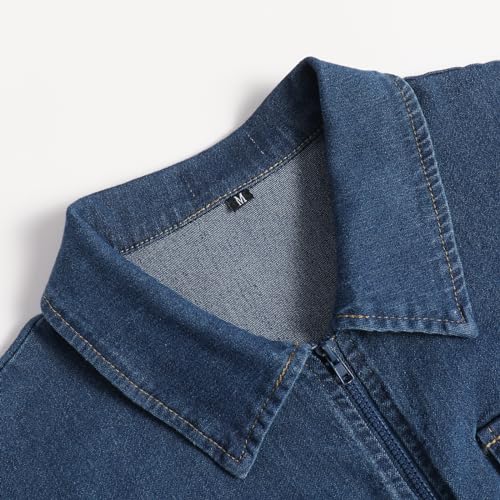 Women's Cap Sleeve Summer Denim Vest 2-piece V-neck Vest And High-Waisted Shorts Set (Standard, blue, medium)3