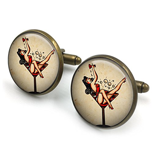 Butterfly N Beez Plateado Sailor Jerry Cufflinks| Gemelos Náuticos para Hombre| Gemelos Rockabilly| Sailor Jerry| Gemelos Retro| Gemelos Pinup 7