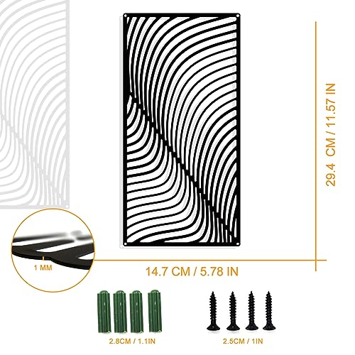 NBEADS Solid Geometry Metal Wall Art Decor - Image 2