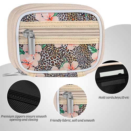 Image of Pill Case Weekly Travel Pill Organizer for Purse with Removable 7 Day Pill Box Premium Neoprene Pill Container for Travel Purse Accessory, Vitamin, Supplement, Small Pieces Arrangement-Leopard