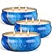 Velas de citronela grande exterior interior, OFUN 3 piezas Vela perfumada Vela de cera de soja natural con 3 mechas para camping hogar picnic decoracion-3x18.5 OZ