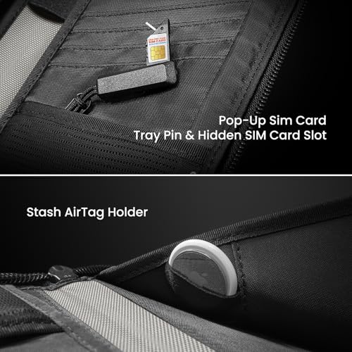 Image of tomtoc Passport Holder with a Sim Card Holder and Eject Pin, RFID Blocking Travel Wallet and Vaccine Card Holder Combo, Family Waterproof Document Organizer with Wrist Strap, Up to 6 Passports, Gray, Medium, Rfid Wallet