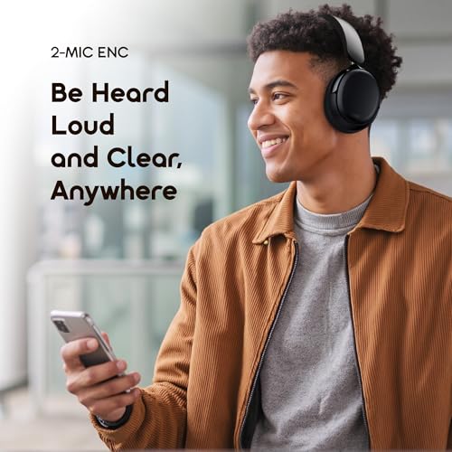 Image of Oraimo Bluetooth Headphones Active Noise Cancelling, 65H Playtime, 3 EQ Modes, Deep Bass, Bluetooth 5.4, Wireless Over-Ear Headphones with Microphone for Office Travel, Black | 360 Spatial Sound & Deep Bass, Waterproof ENC Dual-Mic Clear Calls, Bluetooth 5.4 & 3.5mm AUX Dual Model