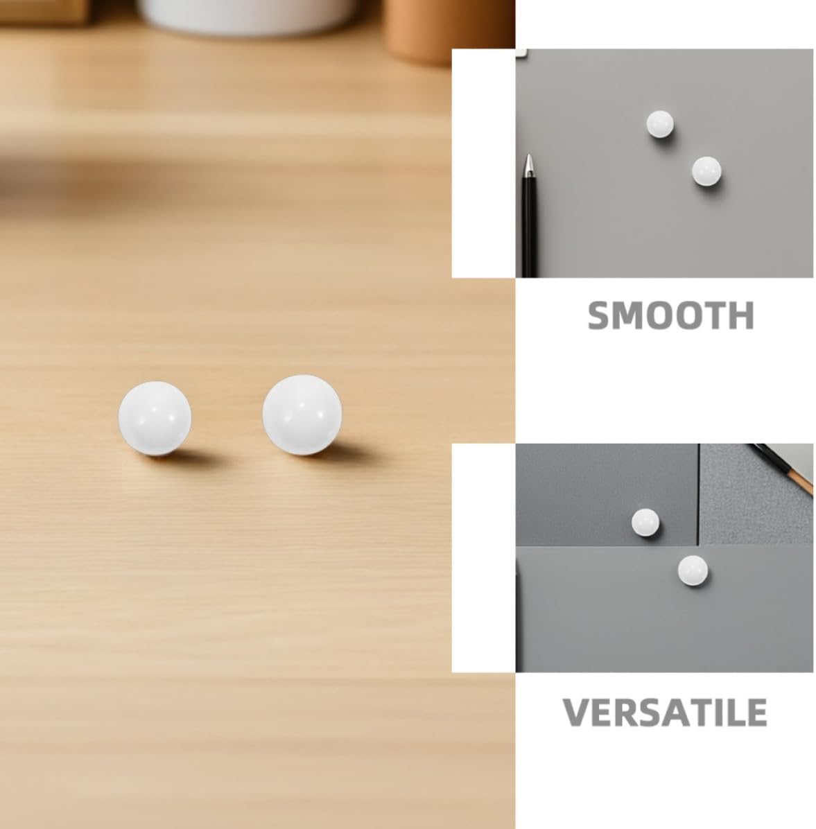 Mikikit 10pcs White Acrylic Round Bead Roulette Wheel Balls | Spherical Party Props, Breakage Resistant, Deformation Resistant, Versatile Use