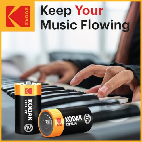 Image of KODAK C Cell Alkaline Batteries (12 Pack) C Size Battery, LR14, 1.5V | 10-Year Shelf Life, Advanced Leak-Resistant Design, High & Low Drain Devices, Extra Life