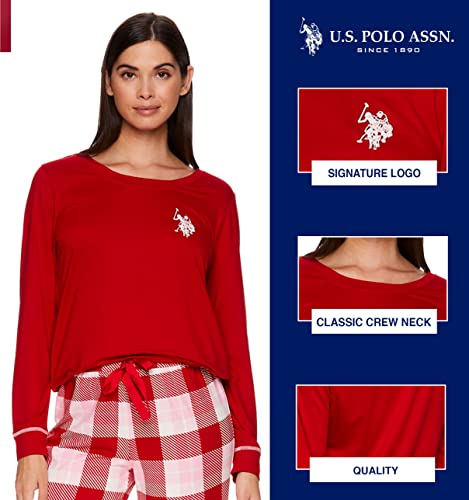 U.S. Polo Assn. 2-Piece Pajamas for Women Set, Long Sleeve PJ Sets for Women, Ladies Sleepwear, Mom Gifts2