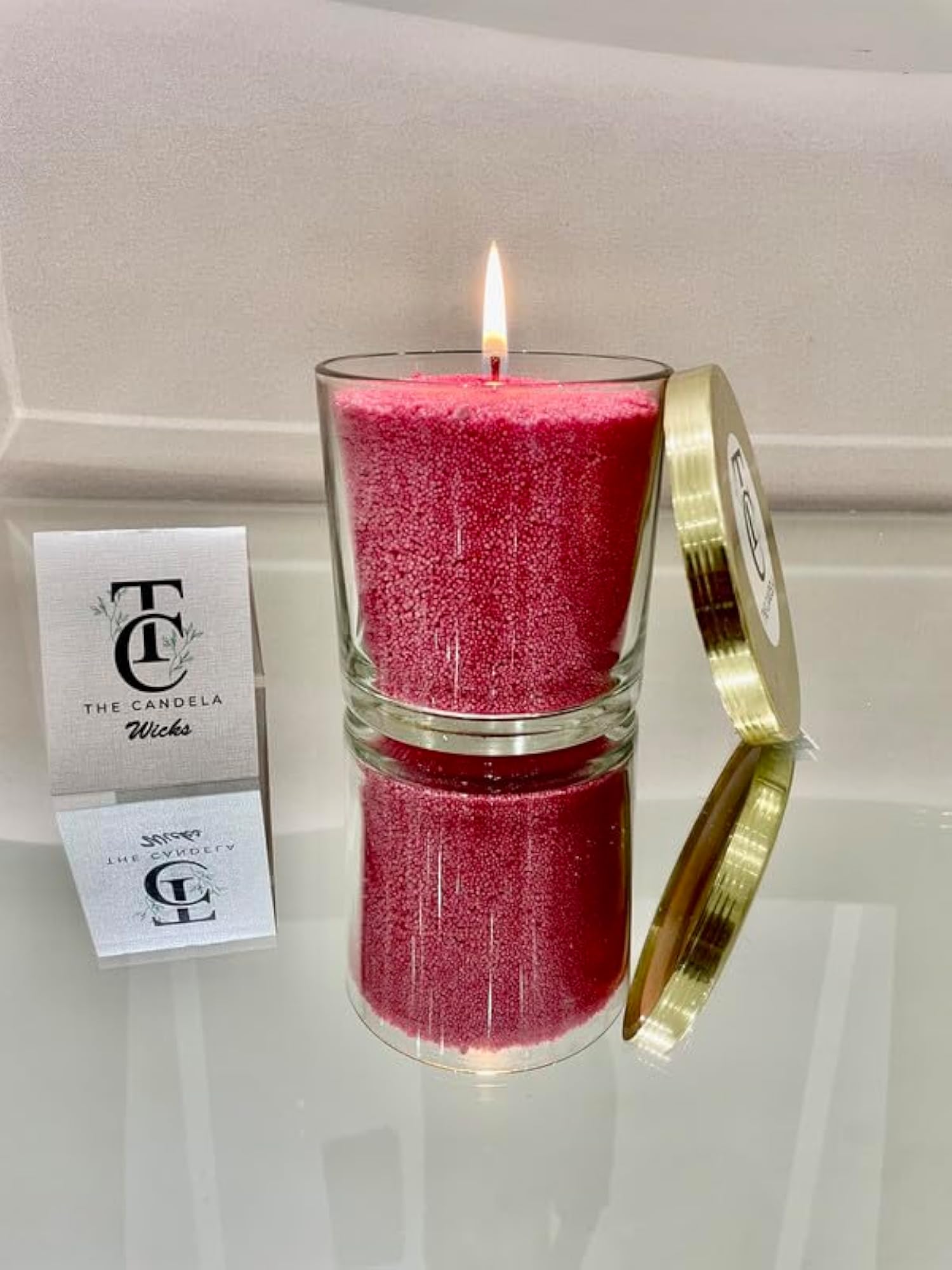 Customizable Cylinder Jar Set of 2 with Candle Snuffer