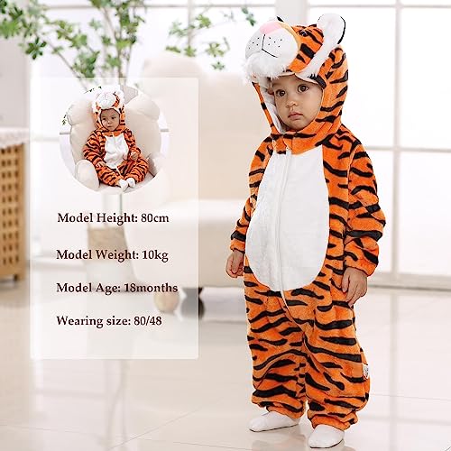 TONWHAR Infants Toddlers Halloween Cosplay Clothes Kids' Tiger Costume Outfit