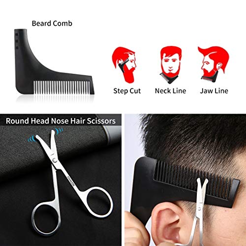 image for UIEEGPG Beard Apron Cape, 6 piece set Grooming Cape with Professional 