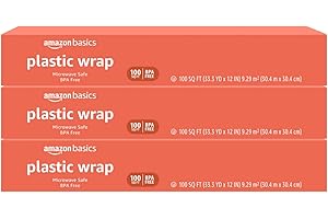 Amazon Basics Freezer Wrap Plastic, 3 Pack