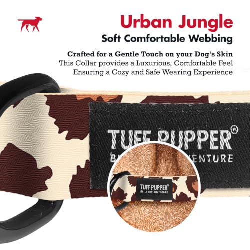 Image of Tuff Pupper Premium Adjustable Dog Collar, Stylish Pattern Collars Designed in USA, Quick Release Buckle, Urban Jungle Small (0.7 Inch Wide x 8-12 Inch Neck)