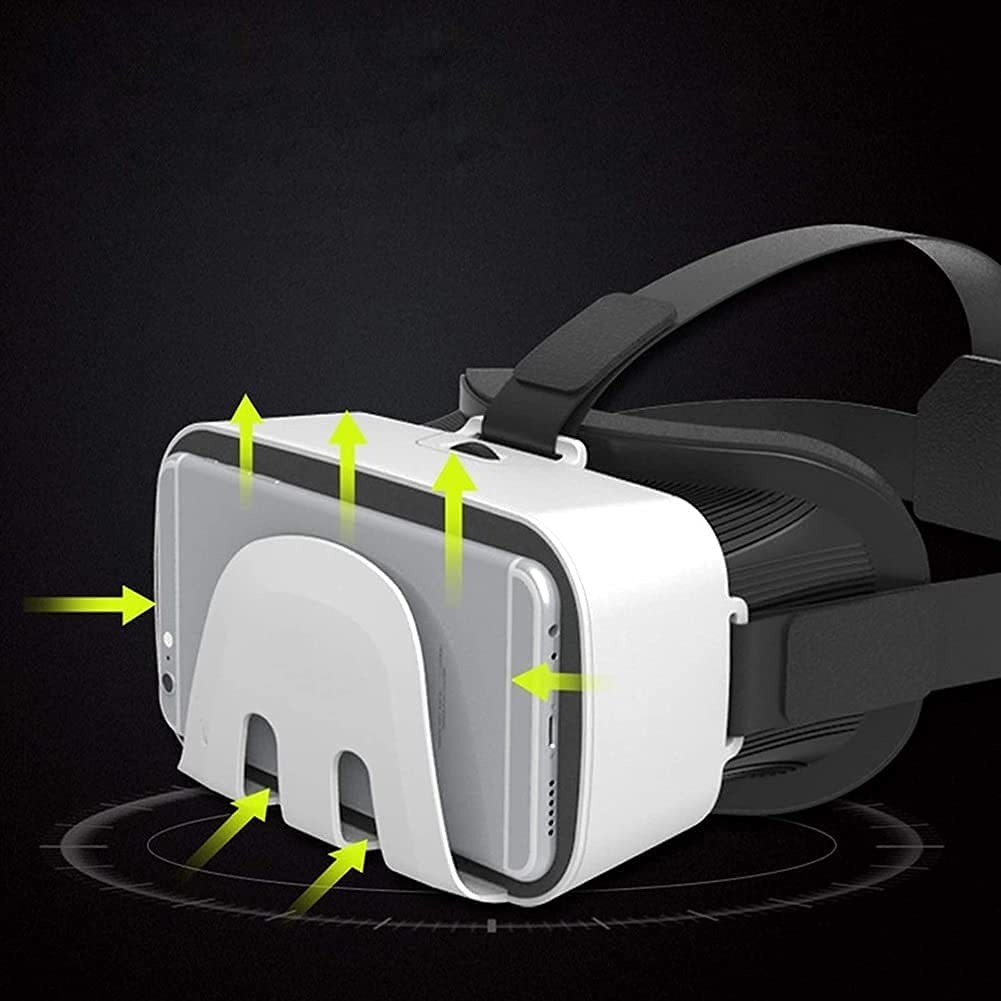 VR Headset 3D VR Glasses VR 3D Virtual Reality Headset for Movies and Games VR Glasses Goggles Compatible with 4.7-6.53 Inch iOS Android Smartphones