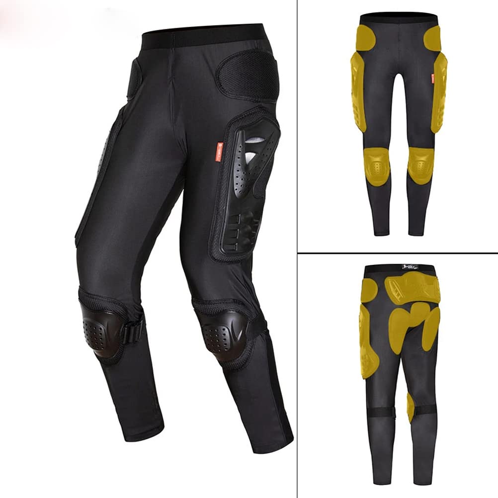 Pantalon de Moto Cross Homme, Pantalon De Moto Respirant élastique, 4 Coussinets De Protection Détachables, Pantalon Incassable pour Moto, Pantalon De Cyclisme D'été pour Les Motos,XL