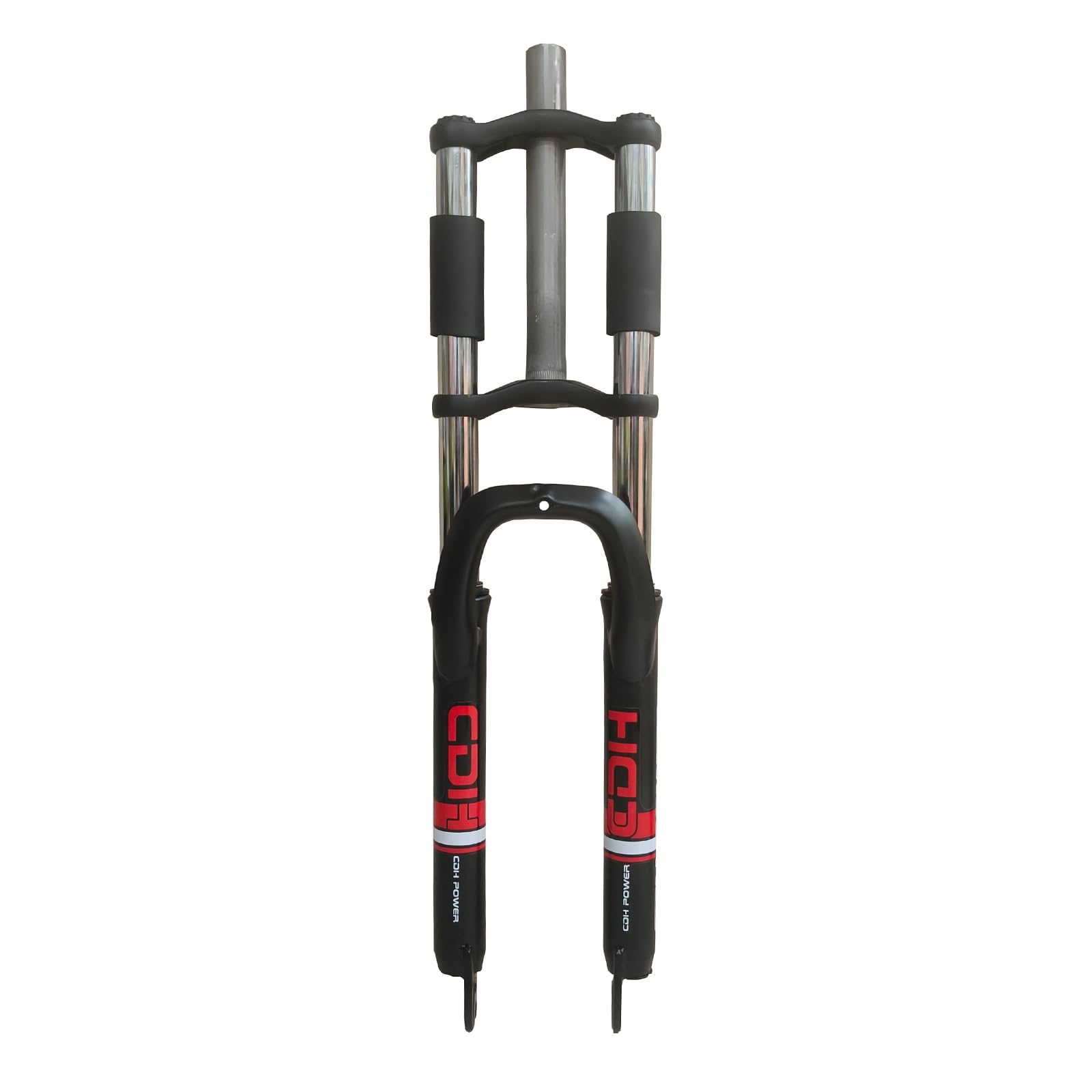 CDHPOWER 26"/29" Bicycle Suspension Fork, Double Shoulder, Triple Tree, 1-1/8" Threadless, 28.6mm Straight Tube, Black, Disc Brake (26")