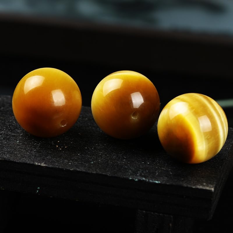5 szt., 6-16 mm, naturalny złoty kamień tygrysie oko, okrągłe koraliki z półszlachetnego kamienia, luźne koraliki do produkcji biżuterii, bransoletka, naszyjnik, akcesoria do majsterkowania