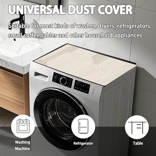 Image of Washer and Dryer Covers for the Top, Non-slip Dryer Top Protector Mat, Dust-proof Washing Machine Cover, 23.6 inch x 19.7 inch (geometry, 23.6 inch x 19.7 inch)