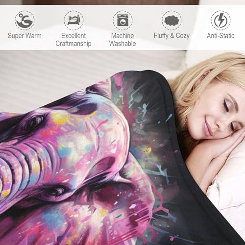 Manta de lana de elefante de 130x150cm el regalo práctico de hogar 6