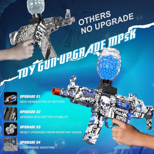 Image of SUPER TOY Electric Gel Blaster Gun Automatic Splat Toy Pistol with Rechargeable Battery and 10,000 Water Balls Outdoor Target Games for Boys