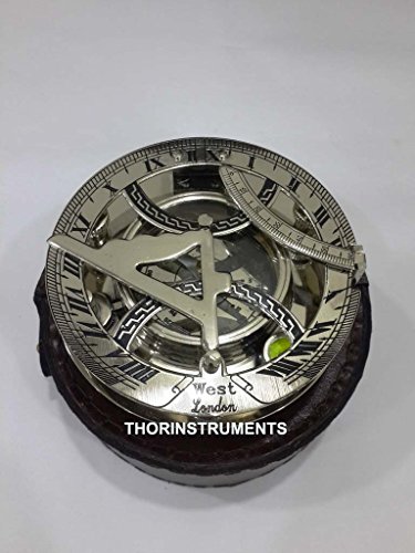 Compás Sundial Nikle 4.5" con Estuche de Cuero miniatura 6