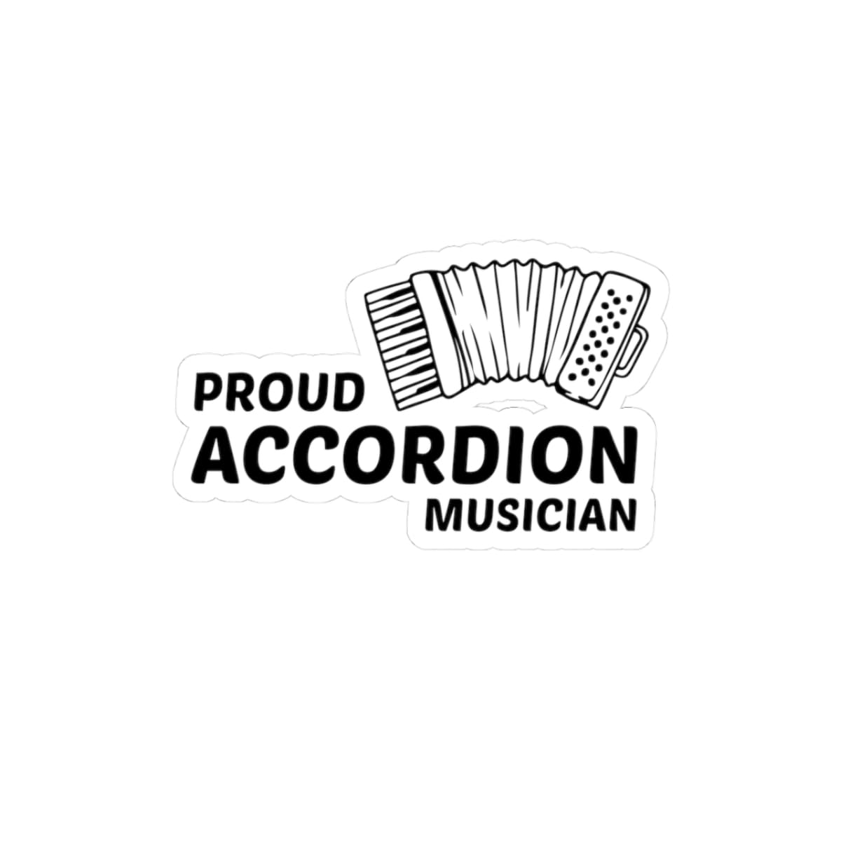 Accordion Pride Sticker - Traditional Music Vinyl Decal for Passionate Musicians