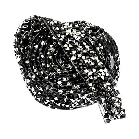 Strass Diamant Band,1 Yard Diamant Funkelnd Glitzer Bänder Rolle 1.5cm Strasssteine Rolle dekoratives Band Sparkle Kristall Dekoration für Kleidung Gürtel Handwerk Tasche Hut Cover