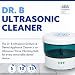 Dr. B Dental Solutions Ultrasonic Cleaner – Efficient Dental Cleaner with High-Frequency Waves for Removing Debris and Stains from Dentures, Night Guards, Retainers, and Aligners