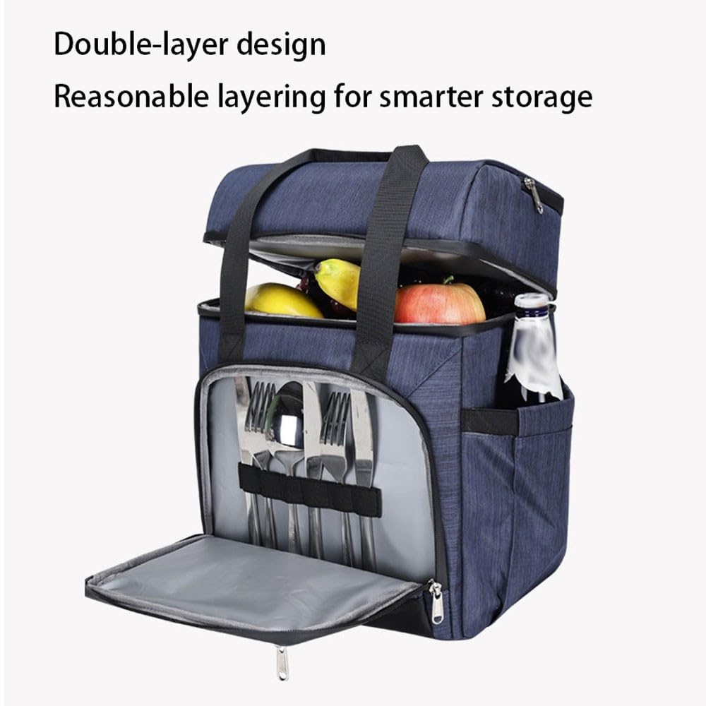 Borsa termica for il pranzo Borsa termica da picnic a doppio strato a prova di perdite di grande capacità