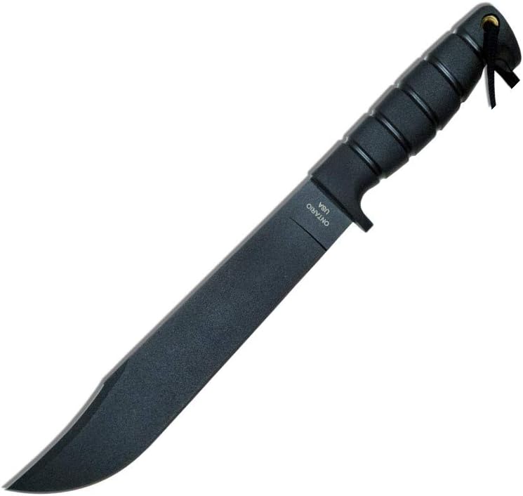 Ontario Knife Company 8681 SP-5 Fixed Blade Bowie Knife w/ 10" Blade, Overall Length: 15" Perfect Tactical, Military, Outdoor, Survival Knife Black