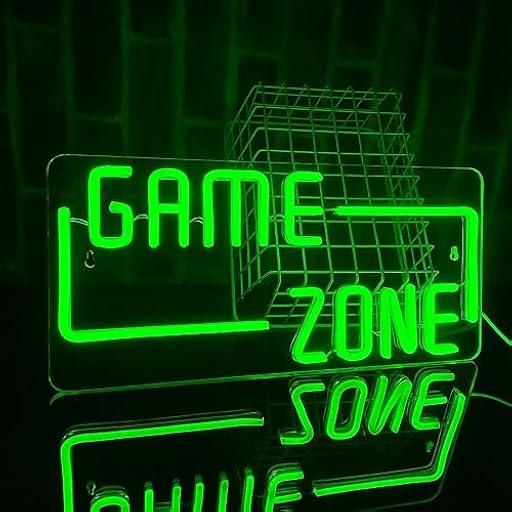 PILOYINDE GAME ZONE - Letrero de neón personalizado para sala de juegos, decoración de pared, elementos de juego, luces LED de neón para dormitorio, fiesta, luz de pared de neón (16.7 x 7.8 pulgadas) | Ya disponible en tu tienda friki favorita! En mundofriki.es!