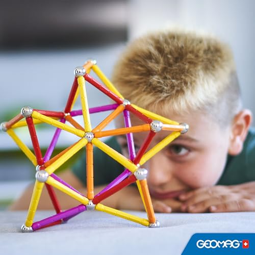 Geomag Classic - 93 Teile - Magnetisches Konstruktionsspielzeug für Kinder - Green Line - Lernspiel aus 100% Recyclingkunststoff – Ansicht 5