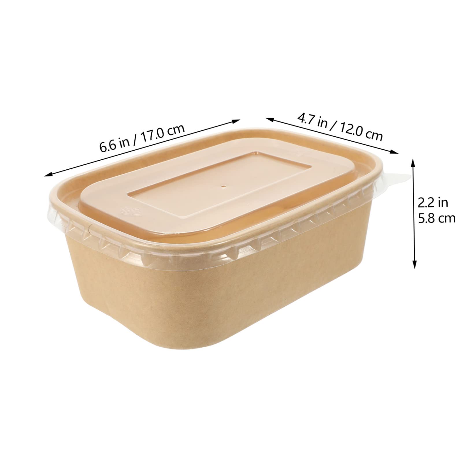 GARVALON 10 Pack Kraft Paper Boxes Meal Prep Containers Lids Bakery Snack Boxes for Frying Ice Containers for Outdoor Hot Dog Packing French Fries Storage